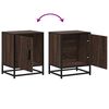vidaXL Bedside Cabinet Set of 2 Brown Oak Engineered wood, metal