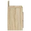 vidaXL Bedside Cabinet Sonoma oak Engineered wood 15.7x13.0x23.6 in