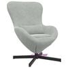 vidaXL Egg Chair Light Grey 24.80 x 28.74 x 35.43 in Velvet