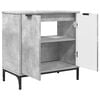 vidaXL Bathroom Furniture Set 3 pcs Concrete grey Engineered wood