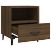 vidaXL Bedside Cabinet Set of 2 Brown Oak Engineered wood, Metal
