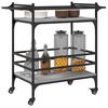 vidaXL Kitchen Trolley Gray Sonoma 32.3"x15.7"x30.9" Engineered Wood