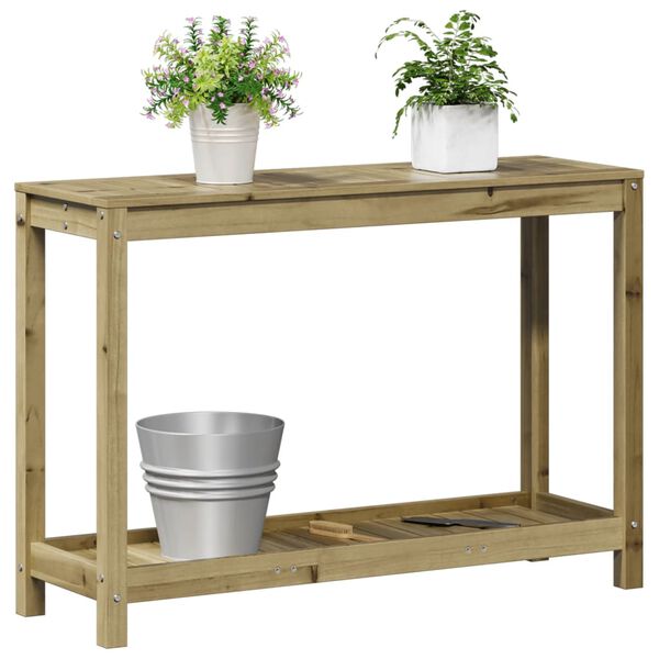 vidaXL Potting Table with Shelf 42.5"x13.8"x29.5" Impregnated Wood Pine