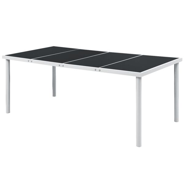 vidaXL Outdoor Dining Table Black and grey