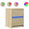 vidaXL Bedside Cabinet Sonoma oak Engineered wood Medium Bedside Cabinet