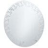 vidaXL Bathroom Mirror Silver Glass Medium Round Modern