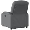 vidaXL Electric Stand Up Recliner Chair Gray Faux Leather, Metal, Plywood