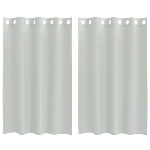 vidaXL Voile Curtains with Grommets 2 pcs Light Grey 55.1x68.9"