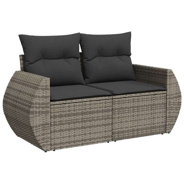 vidaXL Garden Sofa Set Grey
