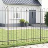 vidaXL Garden Fence Grey 5.58 x 4.92 ft Powder-coated Steel