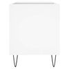 vidaXL Record Cabinet White Engineered wood, Iron Medium Record Cabinet
