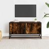 vidaXL TV Cabinet Smoked Oak Engineered wood, Metal Medium TV Cabinet
