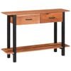 vidaXL Console Table Brown and Black 43.31 x 11.81 x 29.53 in