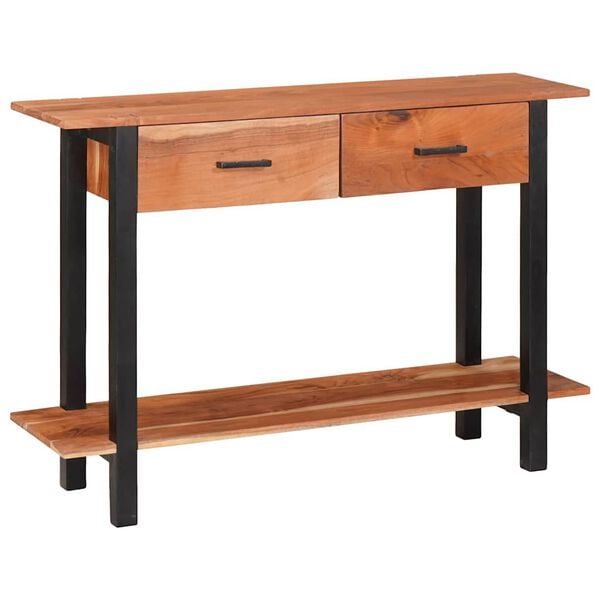 vidaXL Console Table Brown and Black 43.31 x 11.81 x 29.53 in