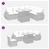 vidaXL 7 Piece Patio Sofa Set with Cushions Gray Poly Rattan Acacia