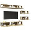 vidaXL TV Cabinet Set Set of 6 Sonoma Oak Engineered Wood TV Cabinet Set