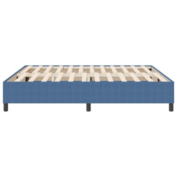 vidaXL Platform Bed Frame Blue 70.87 x 78.74 in Fabric