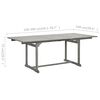 vidaXL Garden Table Grey Solid Acacia wood Medium Extendable