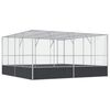 vidaXL Aviary Silver Galvanized steel Large Durable Aviary