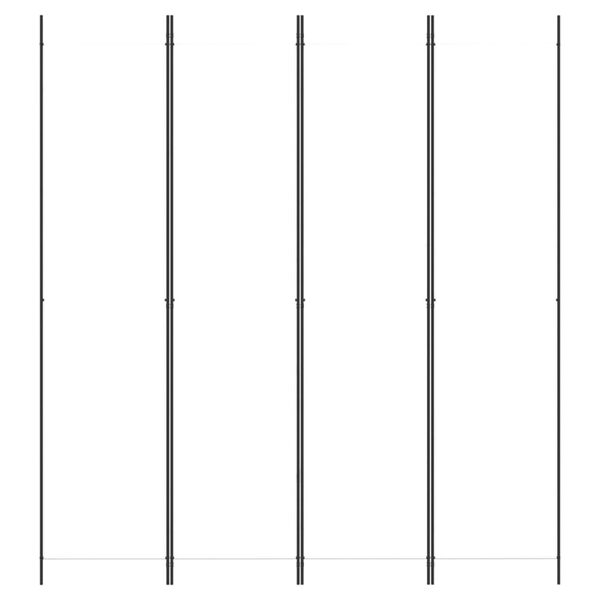 vidaXL 4-Panel Room Divider White 78.7"x86.6" Fabric