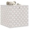 vidaXL Foldable Storage Box Set of 10 Cream with link pattern