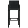 vidaXL Garden Bar Set Black PE rattan, powder-coated steel Large