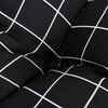 vidaXL Garden Bench Cushion Set of 2 Black and white check Oxford fabric