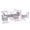vidaXL Garden Sofa Set Beige PE rattan 7 Piece Modular