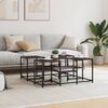vidaXL Coffee Table Brown Oak Engineered wood, Metal Medium