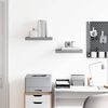 vidaXL Floating Wall Shelves 2 pcs Gray 15.7"x9.1"x1.5" MDF
