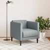vidaXL Sofa Chair Light Grey Polyester, Plywood, Solid Wood Single
