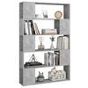 vidaXL Book Cabinet Room Divider Concrete Grey Engineered Wood Medium