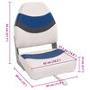 vidaXL Boat Seat with High Back Foldable 17.3x15.0x21.7"
