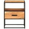 vidaXL Bed Cabinet Natural brown, black