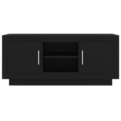 vidaXL TV Cabinet Black 40.2"x13.8"x17.7" Engineered Wood