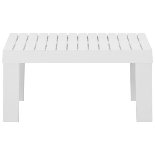 vidaXL Lounge Table White Plastic Small Durable Lounge Table Square