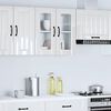 vidaXL Kitchen Wall Cabinet High gloss white Engineered wood and glass