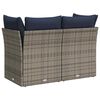 vidaXL Garden Sofa Grey 48.82 x 24.41 x 27.17 in Poly rattan