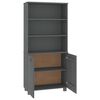 vidaXL Highboard HAMAR Solid Wood Pine Dark Gray