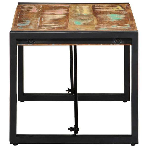 vidaXL Coffee Table Multicolor Solid reclaimed wood and powder-coated iron