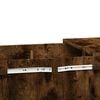 vidaXL Coffee Table Smoked Oak Engineered Wood 39.4 in x 21.7 in x 15.7 in