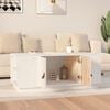 vidaXL Coffee Table White Solid pine wood 39.4 x 19.7 x 16.1 in
