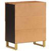 vidaXL Side Cabinet Brown and black Solid mango wood, MDF, iron