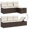 vidaXL Garden Sofa Set Brown Poly Rattan Large Modular Garden Sofa Set