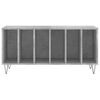 vidaXL Record Cabinet Concrete Grey Engineered wood, iron