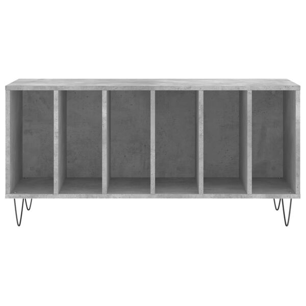 vidaXL Record Cabinet Concrete Grey Engineered wood, iron