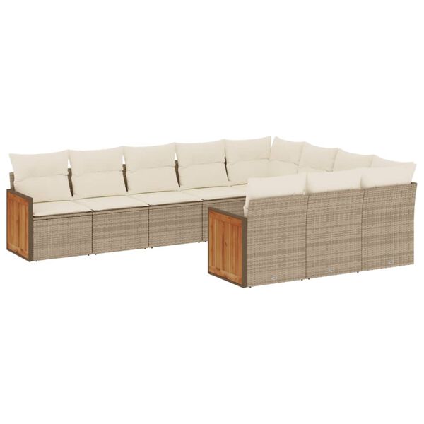vidaXL Garden Sofa Set Beige, Cream White