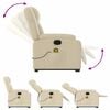 vidaXL Stand up Massage Recliner Chair Cream Fabric