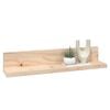 vidaXL Wall Shelf Natural Pine Solid Pine Wood Medium Wall mounting