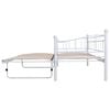 vidaXL Day Bed White Steel frame, Plywood slats